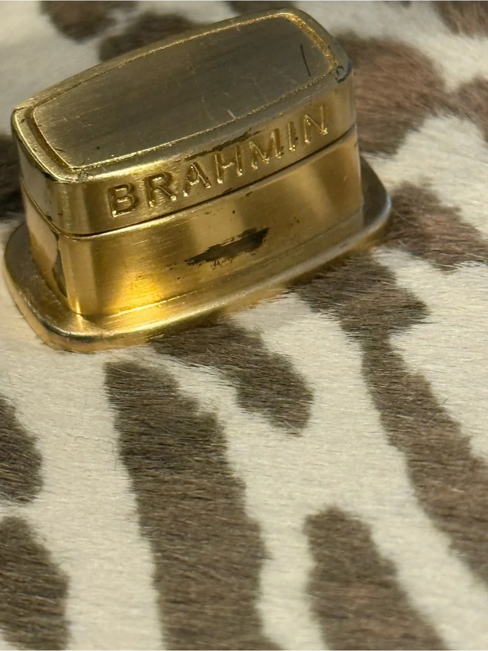 Brahmin Leopard Haircalf Satchel